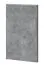 Wandpaneel für Doppelbett Papauta Links, Farbe: Grau - Abmessungen: 105 x 65 x 7 cm (H x B x T)