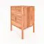 Nachtkastje Wellsford 07 massief kernbeuken geolied - Afmetingen: 69 x 60 x 36 cm (H x B x D)