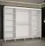 Grote schuifdeurkast met 10 vakken Jotunheimen 71, kleur: Wit - Afmetingen: 208 x 250,5 x 62 cm (H x B x D)