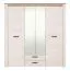Slaapkamer compleet - Set A Zemun, 5-delig, kleur: eiken grijs / eiken wit, een kledingkast, een tweepersoonsbed, een ladekast / commode, twee nachtkastjes
