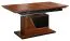 In hoogte - lengte verstelbare salontafel "Medulin" 08, kleur: walnoten / zwart, deels massief - Afmetingen: 59 - 77 x 130 - 218 x 80 cm (H x L x D)