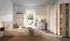 Fricourt 12 wandkast, beige, 37 x 120 x 25 cm, met 3 ruime vakken, ABS randen, robuust en stabiel, lange levensduur, eenvoudige montage