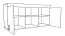 Kinderkamer - hangkast Luis 15, kleur: eiken wit / blauw - 58 x 120 x 42 cm (H x B x D)