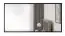 Rechthoekige spiegel Monk 01, kleur: mat zwart - afmetingen: 60 x 100 cm (H x B)