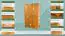 Kledingkast massief grenenhout, kleur elzenhout  016 - Afmetingen 190 x 120 x 60 cm (H x B x D)