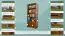 Boekenkast massief grenen , vol hout, kleur eiken B001 - afmetingen 190 x 80 x 42 cm (H x B x D)