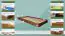 Oprolbaar bed / tweede ligvlak voor bed - massief grenen, walnoten kleur 003- Afmetingen 18,50 x 198 x 95 cm (H x B x D)