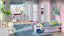 Kinderkamer - hangplank / wandrek Frank 11, kleur: wit / roze - 34 x 120 x 26 cm (h x b x d)