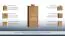 Ladekast / sideboard kast Jussara 14, kleur: amber, gedeeltelijk massief eiken - 150 x 69 x 42 cm (h x b x d)