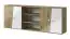 Kastuitbreiding Sirte 17, kleur: eiken / wit hoogglans - afmetingen: 80 x 213 x 40 cm (H x B x D)