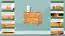Ladekast /dressoir / nachtkastje massief grenen, kleuren Junco 152 - Afmetingen: 55 x 80 x 42 cm (H x B x D)