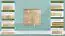 dressoir / ladekast massief grenen natuur Columba 03 - Afmetingen 101 x 100 x 50 cm
