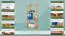 rek / open kast massief grenen kleur elzenhout Junco 56D - 125 x 50 x 30 cm (h x b x d)