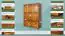 kledingkast massief grenen, kleur eiken rustiek Junco 03 - Afmetingen: 195 x 154 x 60 cm (H x B x D)