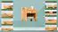 Nachtkastje massief grenen, kleur elzenhout Junco 132 - Afmetingen: 45 x 34 x 29 cm (H x B x D)