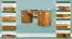 Bureau massief grenen kleur: eiken rustiek Pipilo 19 - Afmetingen: 78 x 182 x 54 cm (H x B x D)