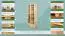 vitrinekast / servieskast massief grenen, natuur Junco 34 - Afmetingen: 195 x 80 x 35 cm (H x B x D)