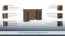 (vitrine)opzetkast voor ladenkast / kast Sentis, kleur: donkerbruin - 97 x 168 x 40 cm (H x B x D)