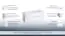 wastafelmeubel Meerut 29 met sifon uitsparing, kleur: mat wit - 50 x 119 x 45 cm (H x B x D)