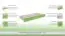 onderschuifbed voor bed Luis, kleur: eiken wit / groen - 80 x 190 cm (B x L)