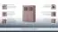 Vitrine kast Sokone 06, kleur: Sanremo eiken - 154 x 115 x 46 cm (H x B x D)