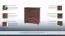 Dressoir / sideboard kast Pikine 10, kleur: eiken donker bruin - 87 x 86 x 46 cm (H x B x D)