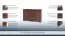 Dressoir / sideboard kast Pikine 08, kleur: eiken donker bruin - 87 x 136 x 46 cm (H x B x D)