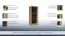 Hangkast "Topusko" 18, kleur: eiken / zwart, deels massief, rechtsdraaiende deur - Afmetingen: 103 x 43 x 36 cm (H x B x D)