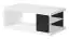 salontafel "Kandalica" 08, kleur: Wit / Zwart - Afmetingen: 110 x 60 x 41 cm (B x D x H)