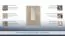 Draaideurkast / kleerkast "Lennik" 02, kleur: Sonoma eiken - afmetingen: 213 x 150 x 59 cm (H x B x D)