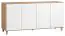 Arbolita 08 ladekast, kleur: eiken / wit - Afmetingen: 78 x 160 x 47 cm (H x B x D)