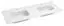 Badkamer - dubbele wastafel Dhule 18, kleur: wit - 10 x 121 x 46 cm (H x B x D)