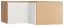 opzetkast voor hoekkledingkast Arbolita 18, kleur: eiken / wit - Afmetingen: 45 x 102 x 104 cm (H x B x D)