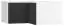 opzetkast voor hoekkledingkast Vacas 14, kleur: wit / zwart - Afmetingen: 45 x 102 x 104 cm (H x B x D)