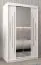 Schuifdeurkast / kleerkast met spiegel Tomlis 02A, kleur: mat wit - Afmetingen: 200 x 120 x 62 cm (H x B x D)