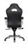 Gamingstoel / bureaustoel Apolo 48, kleur: zwart / wit / grijs, met inklapbare en verstelbare armleuningen