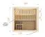 prefab elementen sauna Kawir 68 mm met dakrand - buitenafmetingen (B x D x H): 194 x 194 x 199 cm