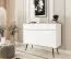 Kleine ladekast / commode met twee lades Horsham 61, kleur: wit, twee deuren, ABS-randafwerking, push-to-open-functie, vier vakken, poten: zwart