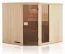 prefab elementen sauna Tirari 68 mm met 1 raam en dakrand - buitenmaten (B x D x H): 194 x 144 x 199 cm