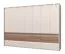Kledingkast met 7 deuren Papauta 15, kleur: Cashmere / Donkere Eik - afmetingen: 226 x 322 x 60 cm (H x B x D)