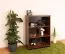 Open boekenkast Mojokerto 11, kleur: walnoot / zwart - Afmetingen: 121 x 80 x 39 cm (H x B x D)