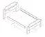 Eenpersoonsbed / logeerbed Wooden Nature 140 massief beuken blank gelakt - 90 x 200 cm (B x L)