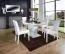 Eettafel Daures 134, kleur: hoogglans wit - Afmetingen: 138 x 80 cm (B x D)