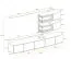 Moderne Wohnwand Bjordal 38, Farbe: Weiß matt / Schwarz Hochglanz - Abmessungen: 170 x 280 x 50 cm (H x B x T), mit Push-to-open Funktion