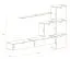 Balestrand 140 hangelement, kleur: wit / eiken Wotan - Afmetingen: 200 x 310 x 40 cm (H x B x D), met push-to-open functie