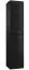 Badkamer - Hoge kolomkast Nadiad 52, kleur: zwart eiken - Afmetingen: 160 x 35 x 35 cm (H x B x D)