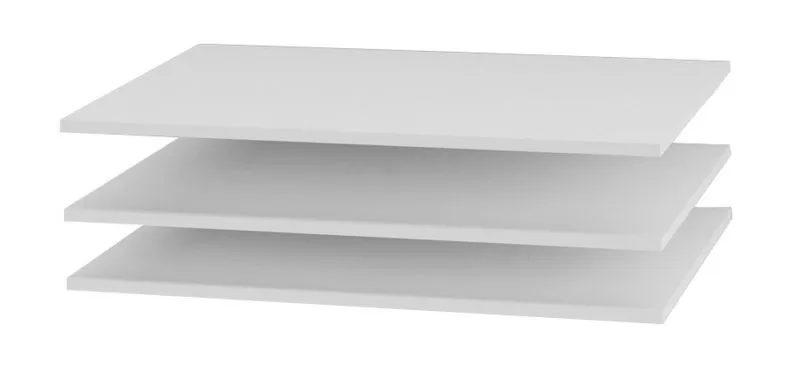 planken (3 stuks) voor serie Farsala, Dodoni en Thiva, kleur: wit - Afmetingen: 88 x 55 cm (B x D)