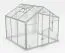 Gewächshaus - Glashaus Grünkohl L5, gehärtetes Glas 4 mm, Grundfläche: 4,80 m² - Abmessungen: 220 x 220 cm (L x B)