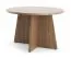 Salontafel | ronde tafel | 75 x 75 x 47 cm | bijzettafel | kleine woonkamertafel | walnootkleur | ABS randen | Belladere 07