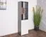 Tienerkamer - Open kast Lede 08, kleur: grijs / eiken / wit - afmetingen: 190 x 45 x 40 cm (H x B x D)